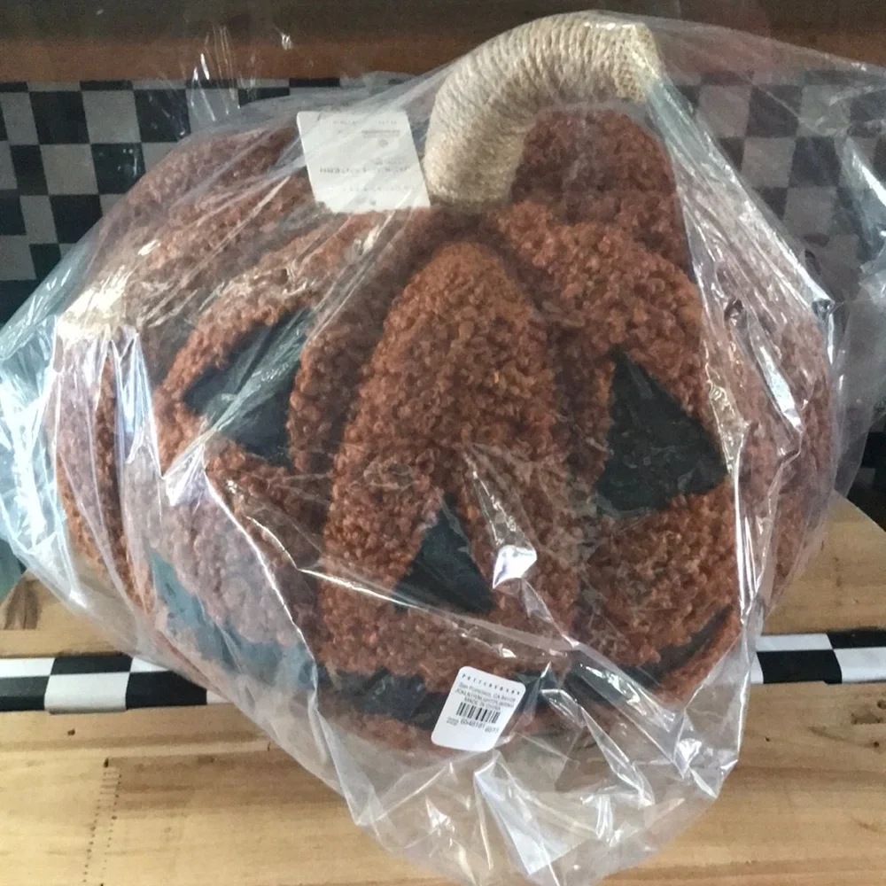 Pottery Barn Cute and Spooky Light Up Jack-O-Lantern Pumpkin Cuddle Pillow 🎃